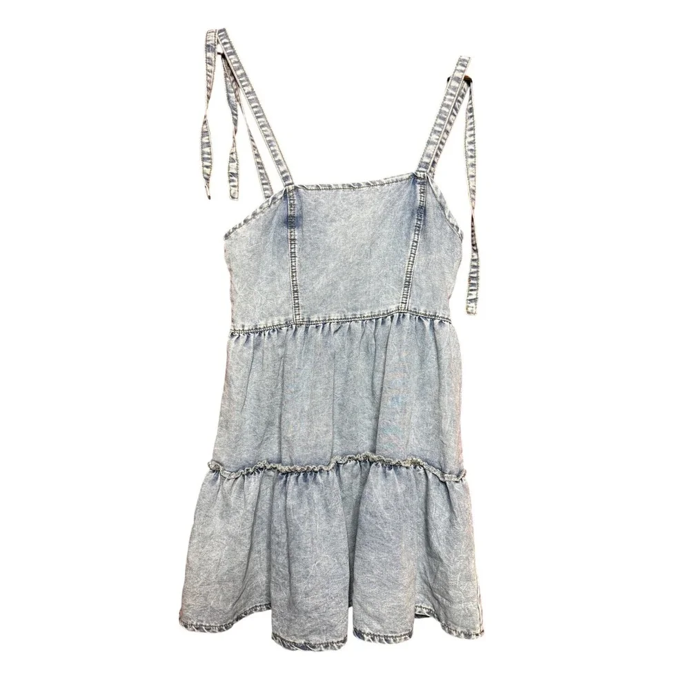SHEIN | Dresses | Shein Women Large Acid Wash Denim Tiered Midi Dress Tie Shoulder Babydoll Blue | Poshmark SHEIN | Dresses | Shein Women Large Acid Wash Denim Tiered Midi Dress Tie Shoulder Babydoll Blue | Poshmark